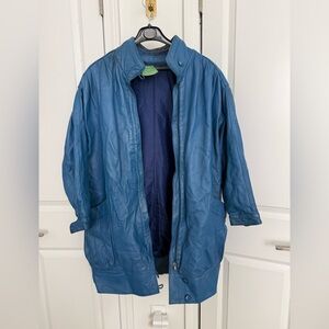 Blue Leather Jacket